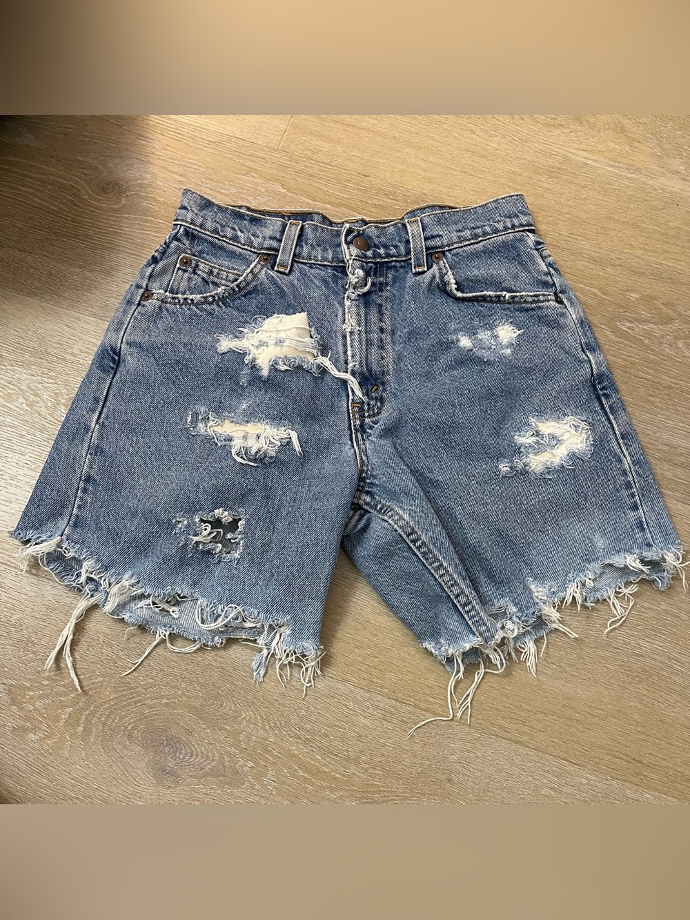 Vintage Levi cut off denim shorts